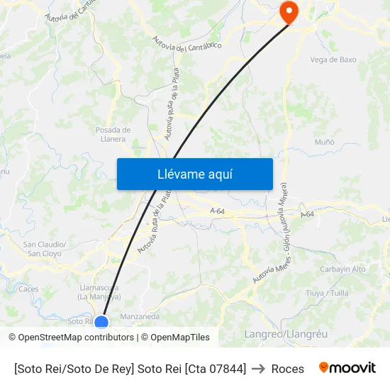 [Soto Rei/Soto De Rey]  Soto Rei [Cta 07844] to Roces map