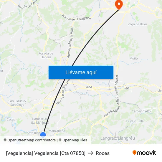 [Vegalencia]  Vegalencia [Cta 07850] to Roces map