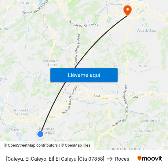 [Caleyu, El|Caleyo, El]  El Caleyu [Cta 07858] to Roces map