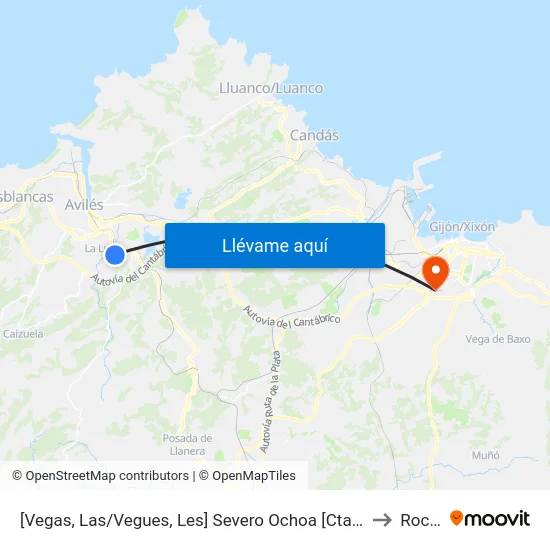 [Vegas, Las/Vegues, Les]  Severo Ochoa [Cta 07875] to Roces map