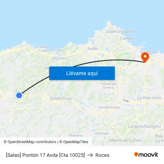 [Salas]  Pontón 17 Avda [Cta 10025] to Roces map