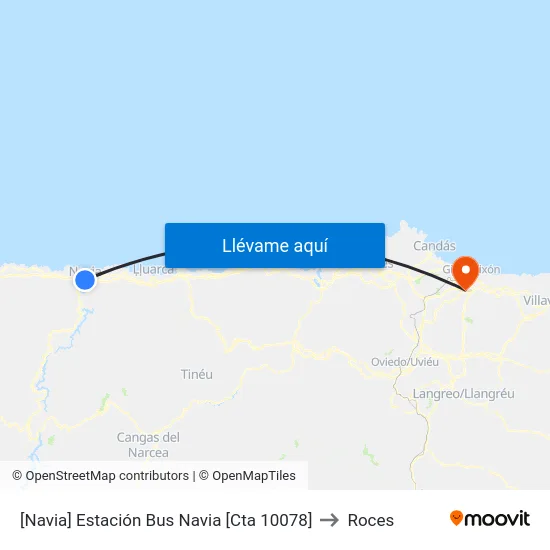 [Navia]  Estación Bus Navia [Cta 10078] to Roces map