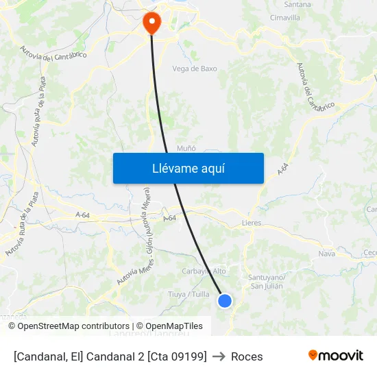 [Candanal, El]  Candanal 2 [Cta 09199] to Roces map