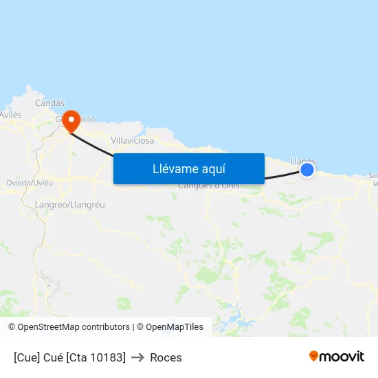 [Cue]  Cué [Cta 10183] to Roces map