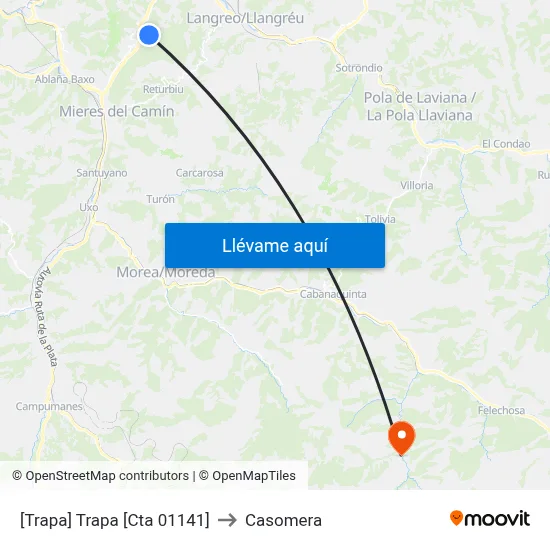 [Trapa]  Trapa [Cta 01141] to Casomera map