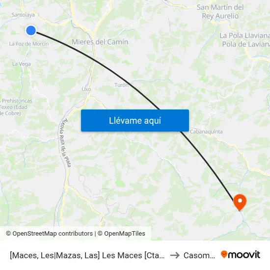 [Maces, Les|Mazas, Las]  Les Maces [Cta 01580] to Casomera map