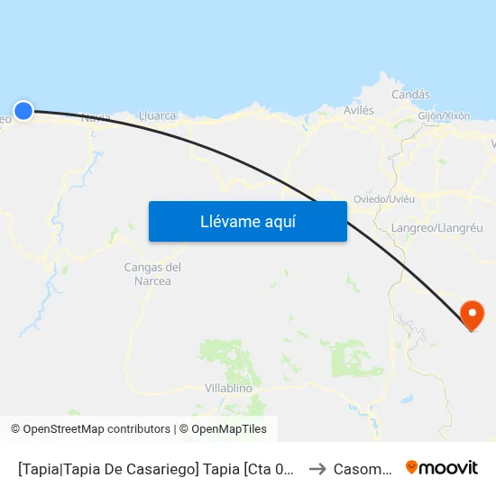 [Tapia|Tapia De Casariego]  Tapia [Cta 04481] to Casomera map