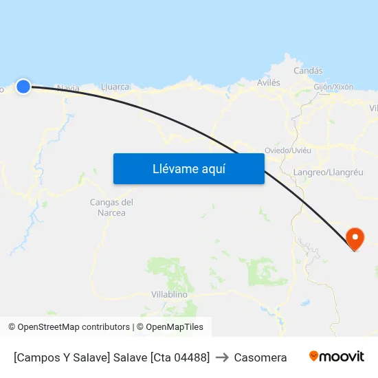 [Campos Y Salave]  Salave [Cta 04488] to Casomera map