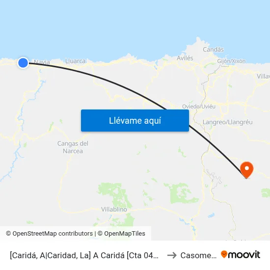 [Caridá, A|Caridad, La]  A Caridá [Cta 04499] to Casomera map