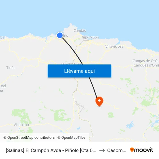 [Salinas]  El Campón Avda - Piñole [Cta 04580] to Casomera map