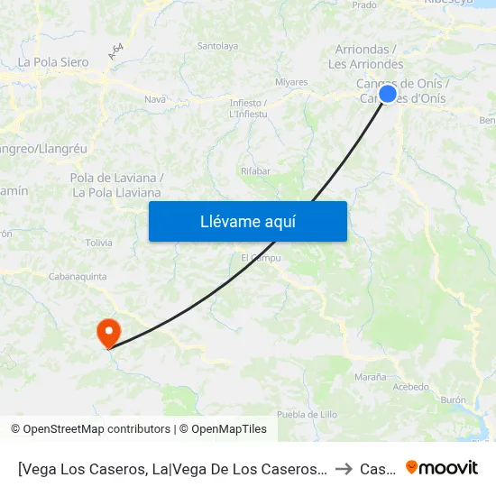 [Vega Los Caseros, La|Vega De Los Caseros, La]  Vega De Los Caseros [Cta 05433] to Casomera map