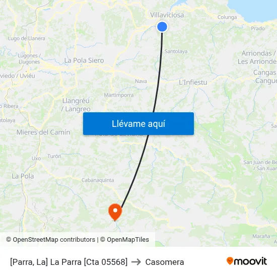 [Parra, La]  La Parra [Cta 05568] to Casomera map