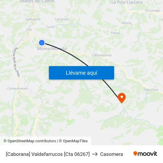 [Caborana]  Valdefarrucos [Cta 06267] to Casomera map