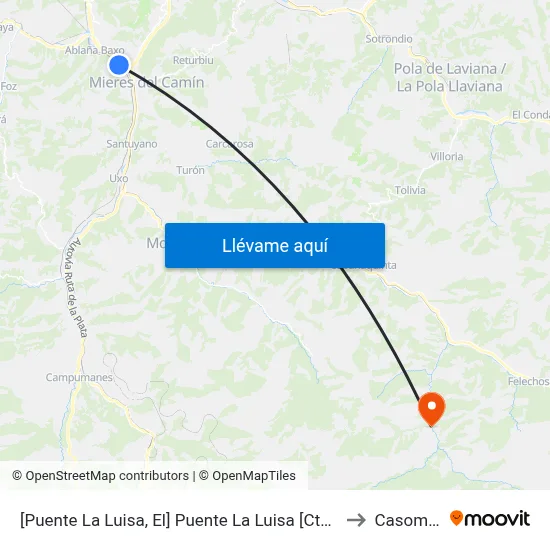 [Puente La Luisa, El]  Puente La Luisa [Cta 06331] to Casomera map