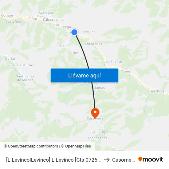 [L.Levinco|Levinco]  L.Levinco [Cta 07262] to Casomera map