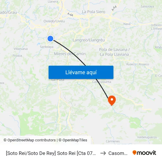 [Soto Rei/Soto De Rey]  Soto Rei [Cta 07844] to Casomera map