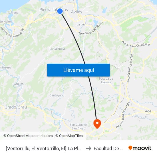 [Ventorrillu, El|Ventorrillo, El]  La Plata [Cta 18200] to Facultad De Biología map