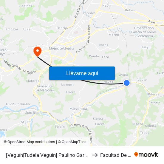 [Veguín|Tudela Veguín]  Paulino García 130 [Cta 01246] to Facultad De Biología map