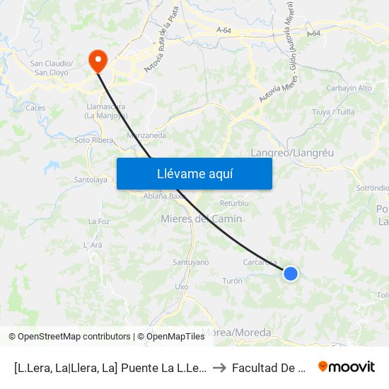 [L.Lera, La|Llera, La]  Puente La L.Lera [Cta 06160] to Facultad De Biología map