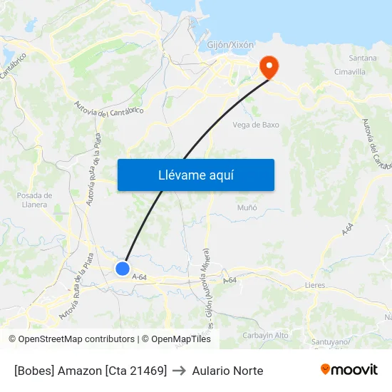 [Bobes]  Amazon [Cta 21469] to Aulario Norte map