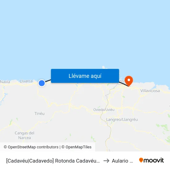 [Cadavéu|Cadavedo]  Rotonda Cadavéu [Cta 16975] to Aulario Norte map