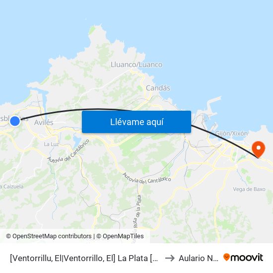 [Ventorrillu, El|Ventorrillo, El]  La Plata [Cta 18200] to Aulario Norte map