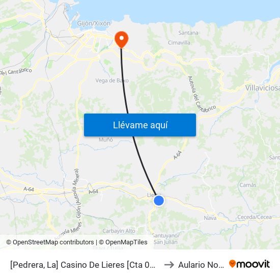 [Pedrera, La]  Casino De Lieres [Cta 08092] to Aulario Norte map