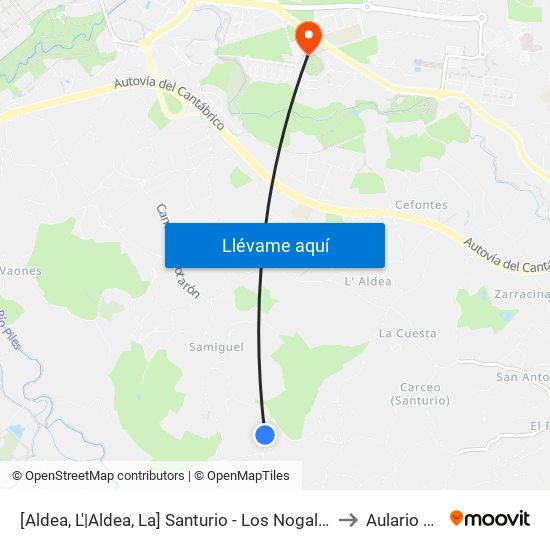 [Aldea, L'|Aldea, La]  Santurio - Los Nogales [Cta 08238] to Aulario Norte map