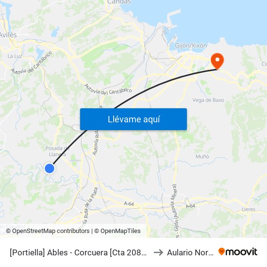 [Portiella]  Ables - Corcuera [Cta 20858] to Aulario Norte map