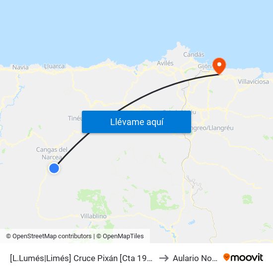 [L.Lumés|Limés]  Cruce Pixán [Cta 19681] to Aulario Norte map