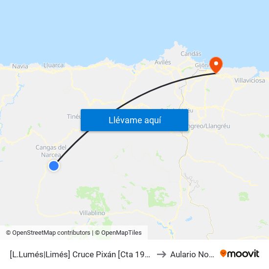 [L.Lumés|Limés]  Cruce Pixán [Cta 19698] to Aulario Norte map