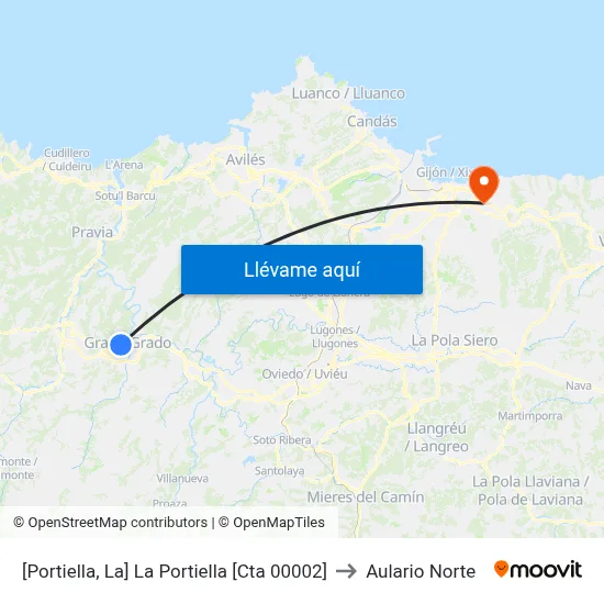 [Portiella, La]  La Portiella [Cta 00002] to Aulario Norte map