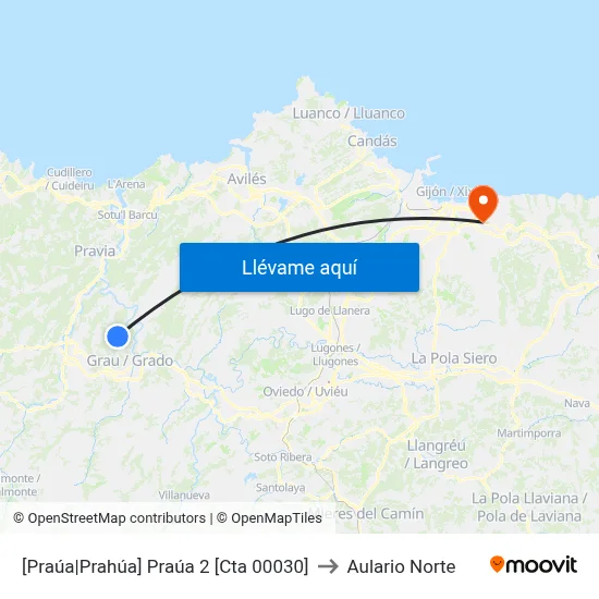 [Praúa|Prahúa]  Praúa 2 [Cta 00030] to Aulario Norte map