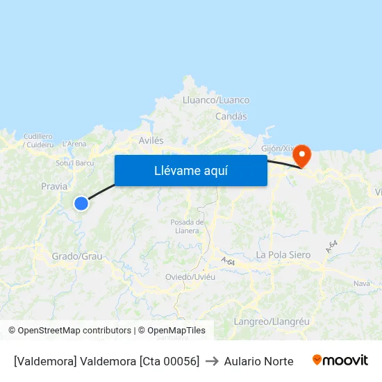 [Valdemora]  Valdemora [Cta 00056] to Aulario Norte map
