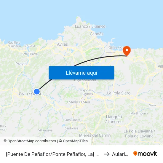 [Puente De Peñaflor/Ponte Peñaflor, La]  Cruce Peñaflor [Cta 00069] to Aulario Norte map