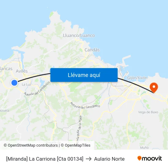 [Miranda]  La Carriona [Cta 00134] to Aulario Norte map