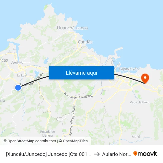 [Xuncéu/Juncedo]  Juncedo [Cta 00187] to Aulario Norte map