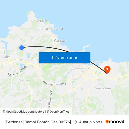 [Perdones]  Ramal Pontón [Cta 00276] to Aulario Norte map