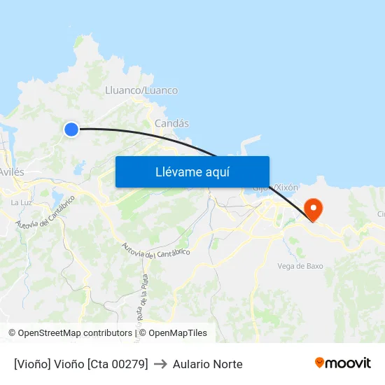 [Vioño]  Vioño [Cta 00279] to Aulario Norte map