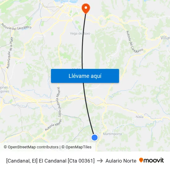 [Candanal, El]  El Candanal [Cta 00361] to Aulario Norte map