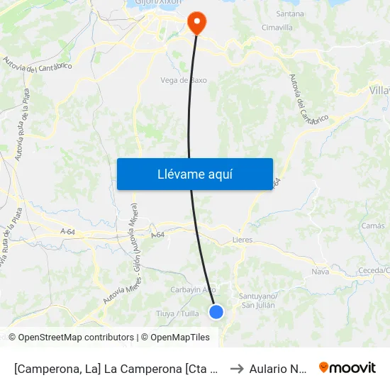 [Camperona, La]  La Camperona [Cta 00362] to Aulario Norte map