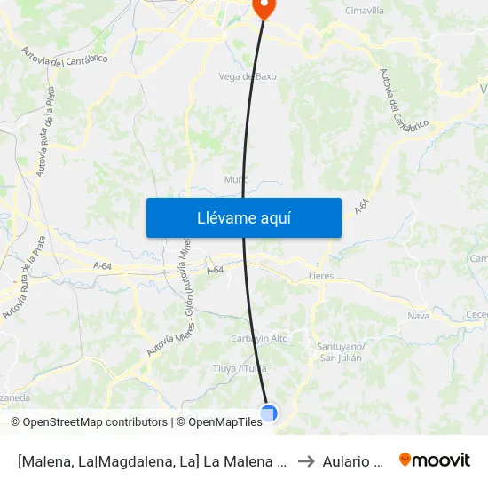 [Malena, La|Magdalena, La]  La Malena 2 [Cta 00383] to Aulario Norte map