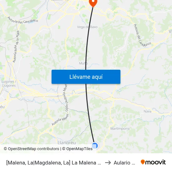 [Malena, La|Magdalena, La]  La Malena 2 [Cta 00384] to Aulario Norte map