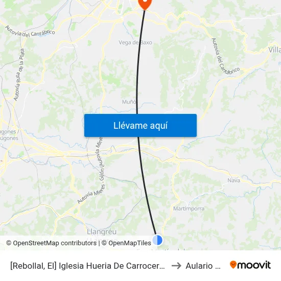 [Rebollal, El]  Iglesia Hueria De Carrocera [Cta 00470] to Aulario Norte map