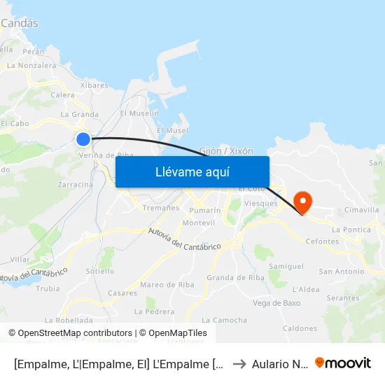 [Empalme, L'|Empalme, El]  L'Empalme [Cta 00579] to Aulario Norte map
