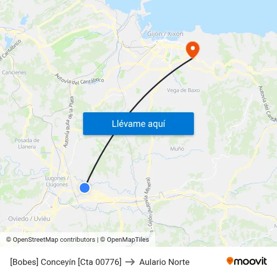 [Bobes]  Conceyín [Cta 00776] to Aulario Norte map