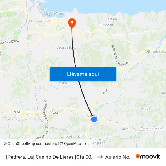 [Pedrera, La]  Casino De Lieres [Cta 00813] to Aulario Norte map