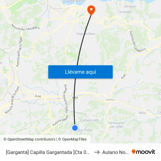 [Gargantá]  Capilla Gargantada [Cta 00861] to Aulario Norte map