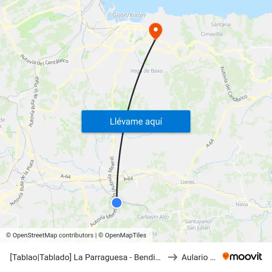 [Tablao|Tablado]  La Parraguesa - Bendición [Cta 00880] to Aulario Norte map