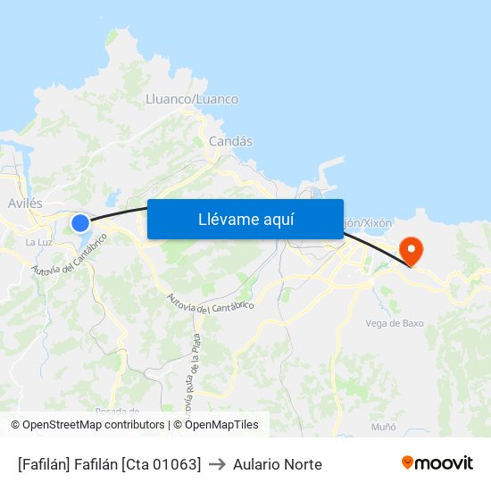 [Fafilán]  Fafilán [Cta 01063] to Aulario Norte map